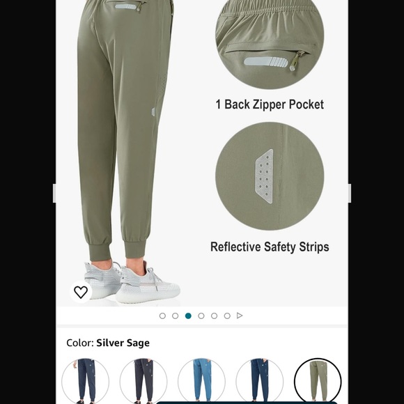 2X New Northyard Ladies Atletic Casual Jogger Exercise Pants w/pockets-Army Grn - Picture 3 of 15